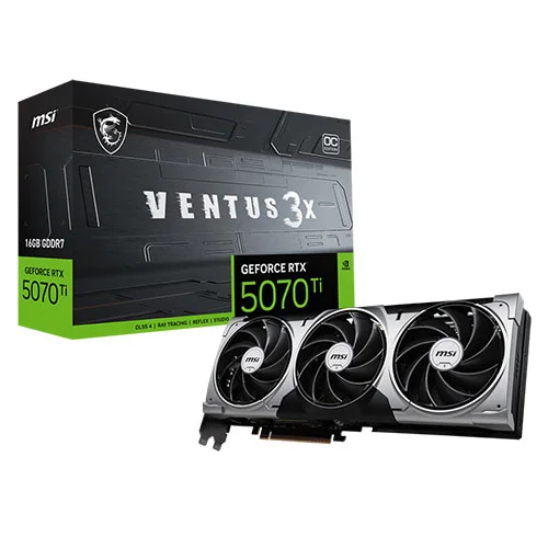 MSI RTX 5070 Ti Ventus 3X OC 16GB GDDR7 Graphics Card